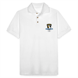 101st Airborne CIB Wings Men's Pique Polo Shirt - white