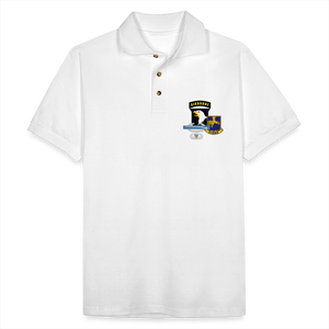 502nd CIB Airborne Men's Pique Polo Shirt - white